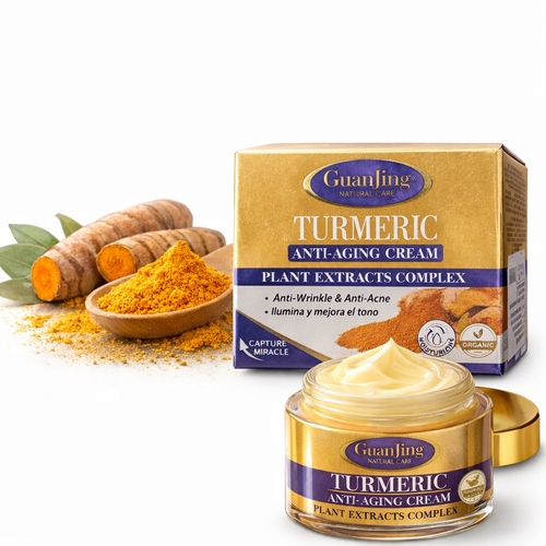 Crema facial de cúrcuma 50 ml anti-edad y luminosidad